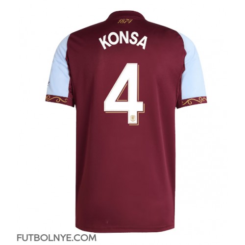 Camiseta Aston Villa Ezri Konsa #4 Primera Equipación 2025-26 manga corta